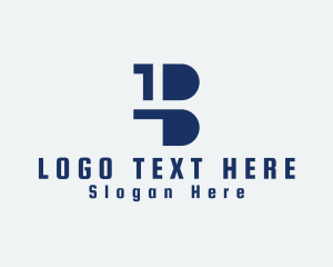Minimalist - Blue Minimalist Letter B logo design