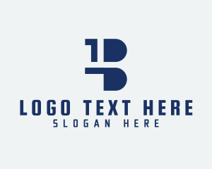 Builder Blockchain Letter B logo design