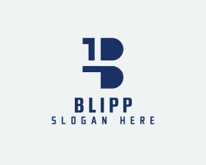 Builder Blockchain Letter B logo design