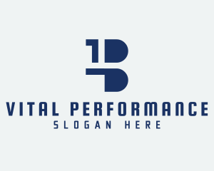Performance - Builder Blockchain Letter B logo design