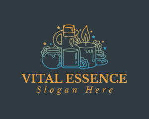 Oil Candle Wellness Spa logo design