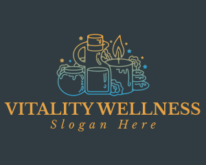 Oil Candle Wellness Spa logo design