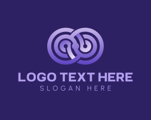 Spiral - Violet Gradient Infinity logo design