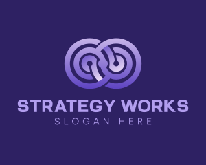 Violet Gradient Infinity logo design