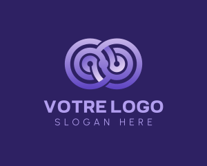 Marketing - Violet Gradient Infinity logo design