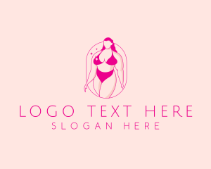 Chubby - Bikini Woman Body logo design
