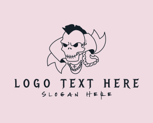 Skull - Hip Hop Mohawk Skull logo design