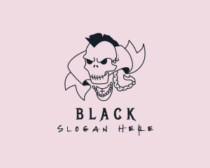 Tattoo - Hip Hop Mohawk Skull logo design