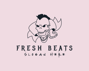 Hip Hop - Hip Hop Mohawk Skull logo design