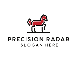 Red Horse Stallion logo design