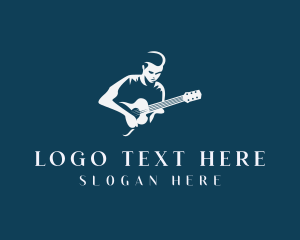 Musician - Performer Guitar Instrumentalist logo design