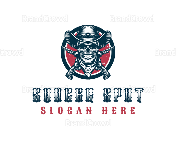 Cowboy Skull Bandit Logo