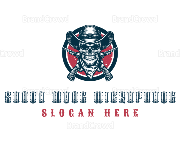 Cowboy Skull Bandit Logo