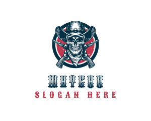 Cowboy Skull Bandit Logo