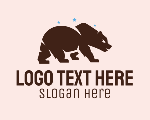 Silicon Valley - Brown Grizzly Bear logo design