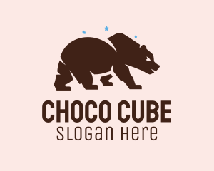 Grizzly Bear - Brown Grizzly Bear logo design