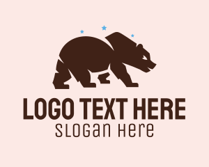 Furious - Brown Grizzly Bear logo design