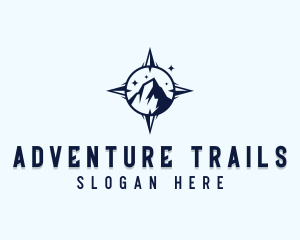 Mountain Compass Navigation logo design