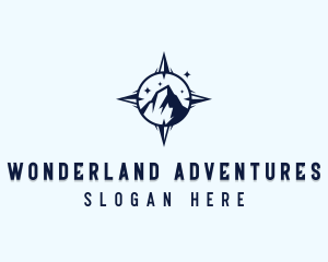 Mountain Compass Navigation logo design