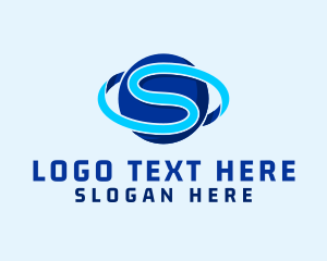 Trading - Media Tech Planet Letter S logo design