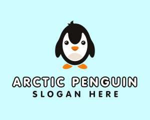 Cute Penguin Animal logo design