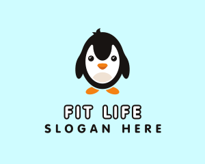 Toy Shop - Cute Penguin Animal logo design