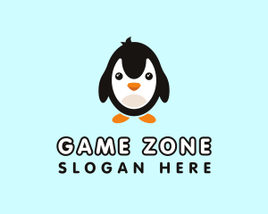 Toy Shop - Cute Penguin Animal logo design