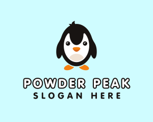 Ski - Cute Penguin Animal logo design