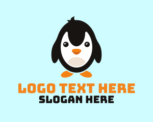 Ski - Cute Penguin Mascot logo design