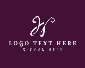 Modern - Pink Feminine Letter W logo design