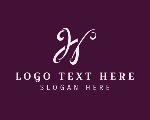 Elegant - Pink Feminine Letter W logo design