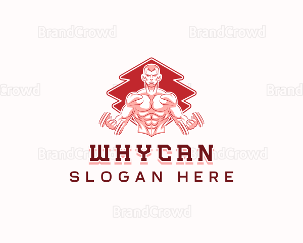 Muscle Bodybuilder Gym Logo