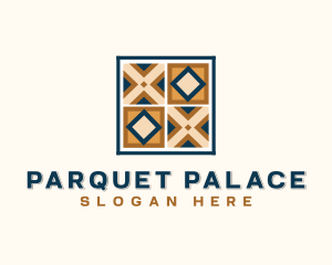 Parquet - Geometric Tiles Flooring logo design