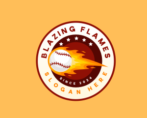 Blazing Baseball Tournament logo design