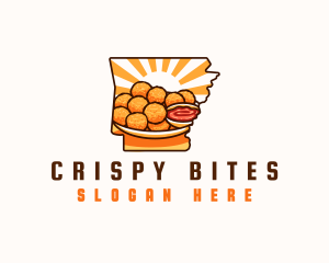 Fried - Arkansas State Hush Puppy logo design