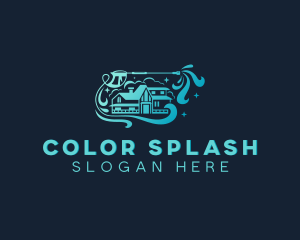 House Water Pressure Washing logo design