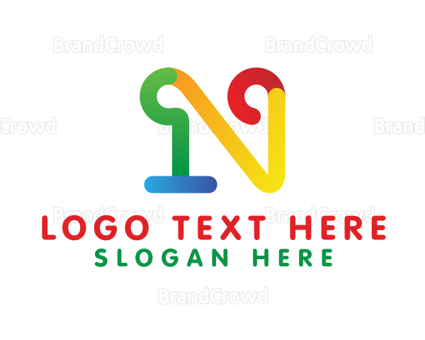 Colorful Generic Letter N Logo