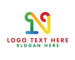 Letter Hg - Colorful Generic Letter N logo design