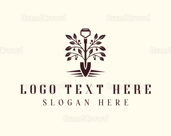 Shovel Plant Gardening Logo