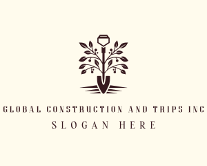 Landscaper - Shovel Plant Gardening logo design