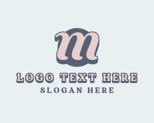 Typography - Feminine Beauty Company Letter M logo design