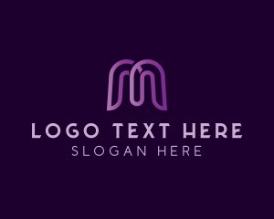 App - Consulting Digital Letter M logo design