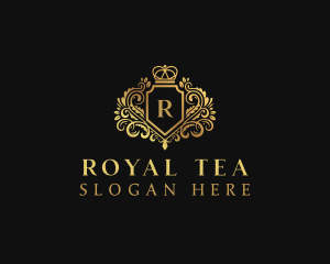 Golden Royal Decorative Crown logo design