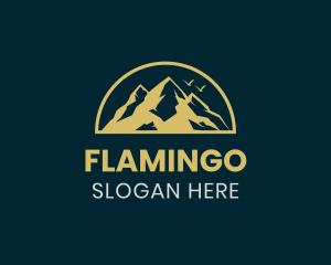 Hiking - Gold Mountain Horizon logo design