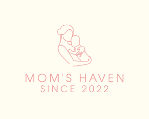 Maternity Breastfeeding Newborn logo design