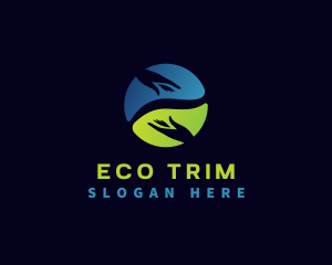 Eco Hand Globe logo design