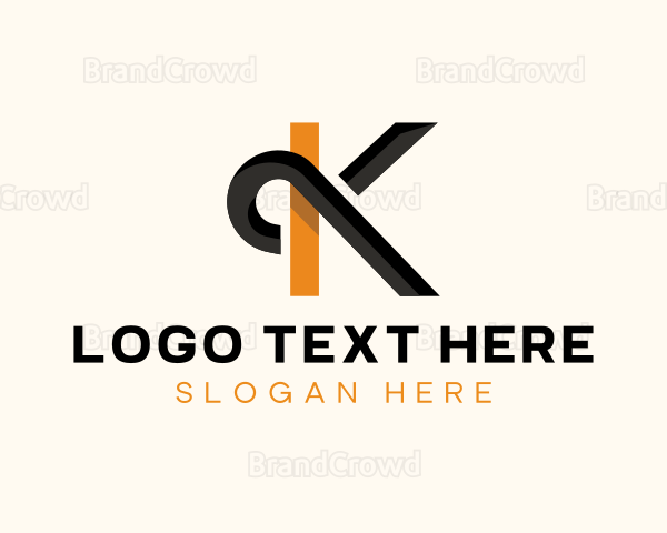 Modern Marketing Business Letter K Logo