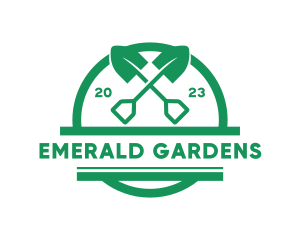 Landscaping Garden Shovel logo design