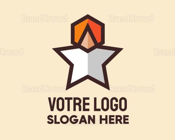 Hexagon Star Medal Logo