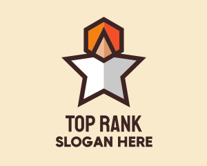 Hexagon Star Medal logo design